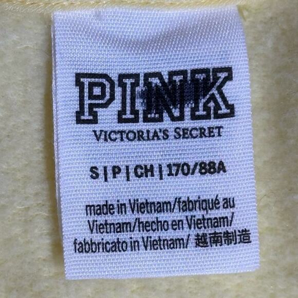 NWOT | PINK VS | Pullover Crew Sweatshirt | Yellow/Black | Small - Picture 7 of 12